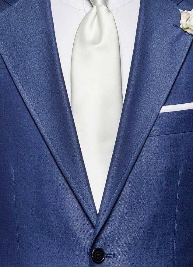 Ярко-синий свадебный костюм