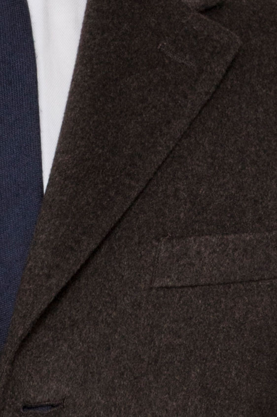 Темно-коричневое пальто из шерсти
