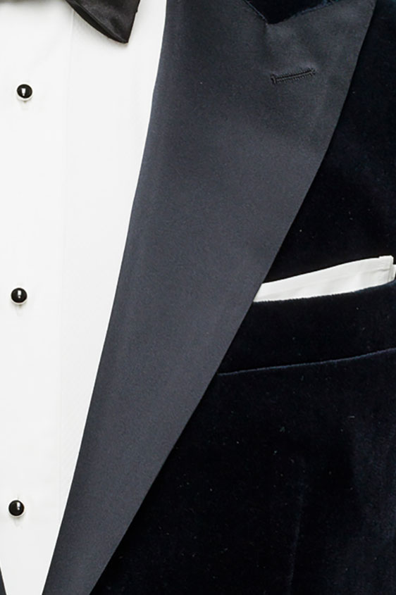 Темно-синий пиджак из бархата