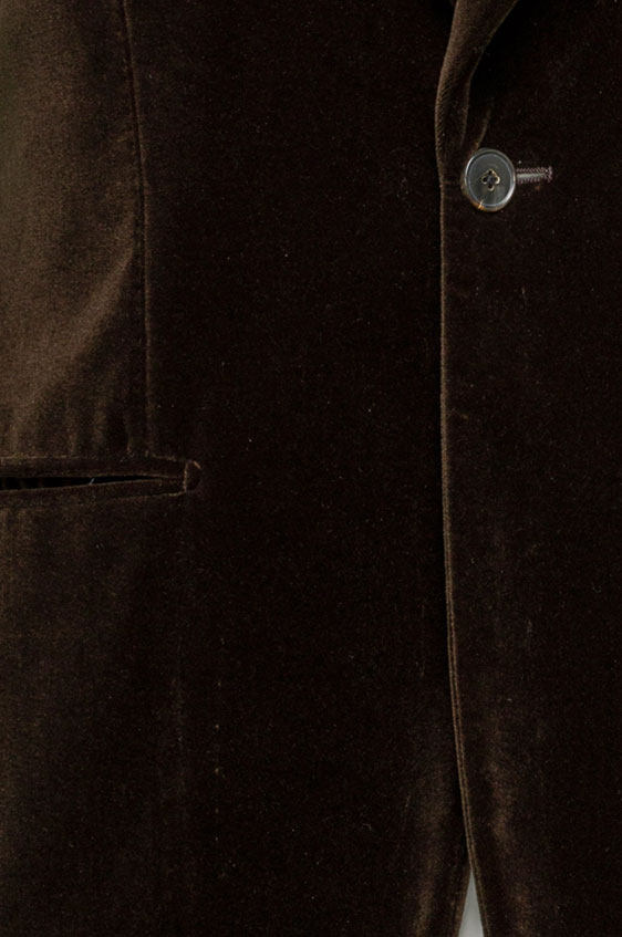 Коричневый бархатный пиджак