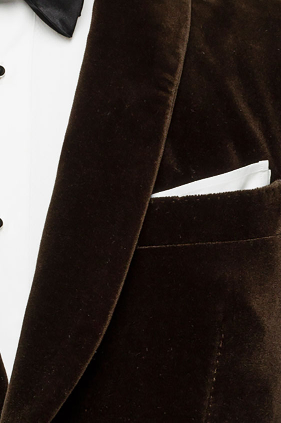 Коричневый бархатный пиджак