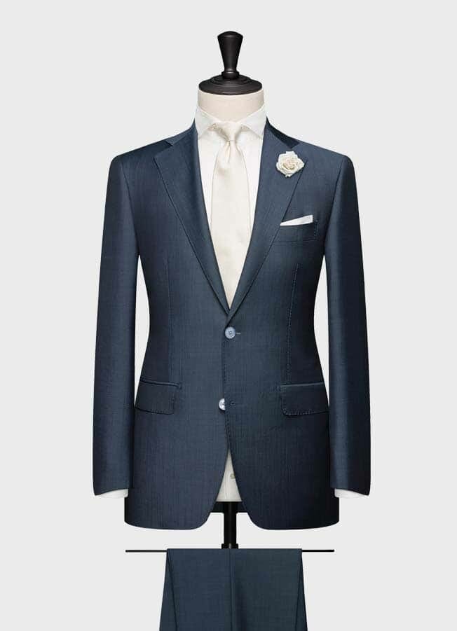 Сине-серый свадебный костюм
