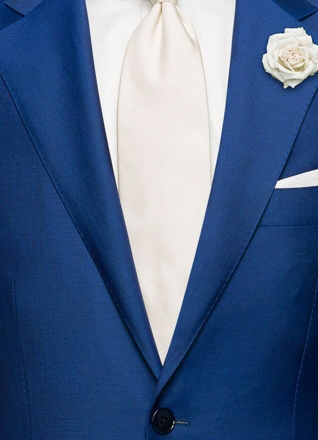 Ярко-синий свадебный костюм