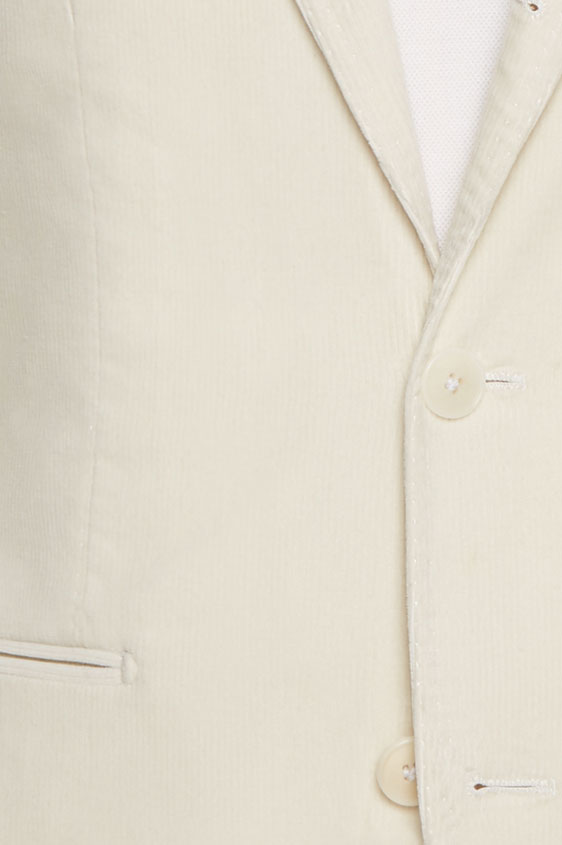 Белый костюм из вельвета