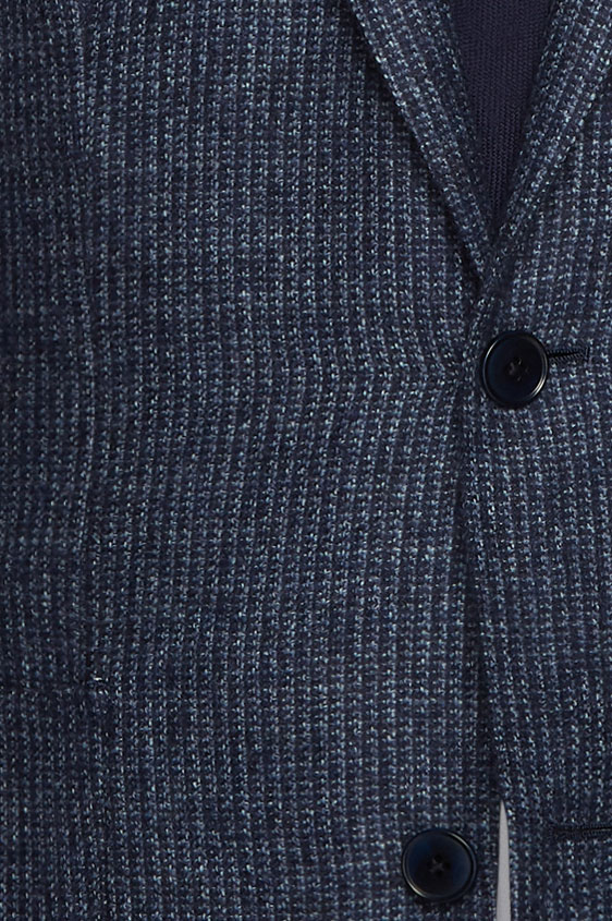 Пиджак синий в мелкую полоску