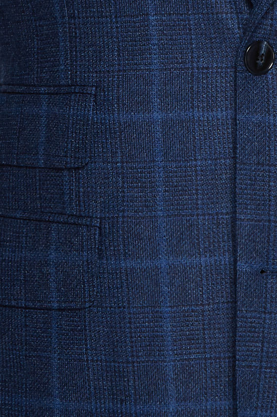 Синий пиджак в крупную клетку