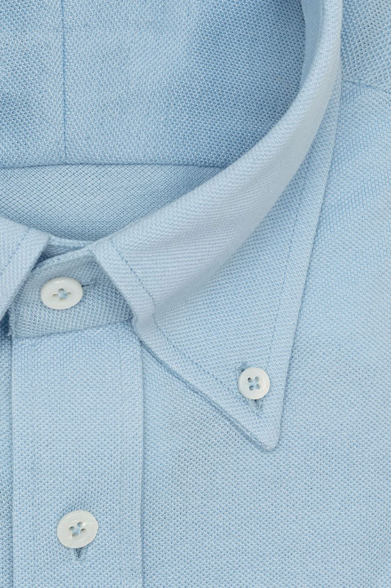 Сорочка-поло голубая