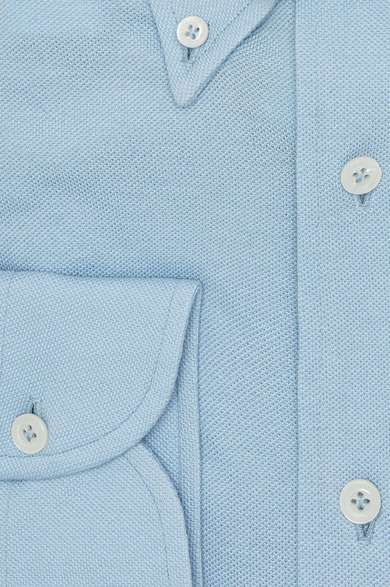 Сорочка-поло голубая