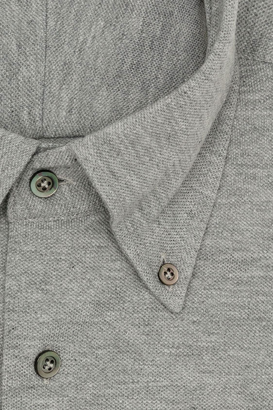 Сорочка-поло светло-серая