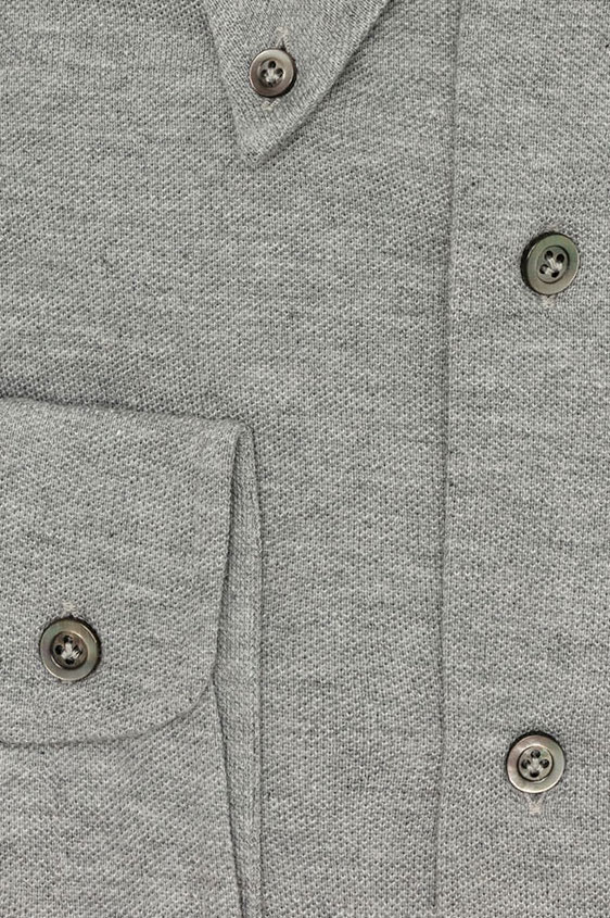 Сорочка-поло светло-серая