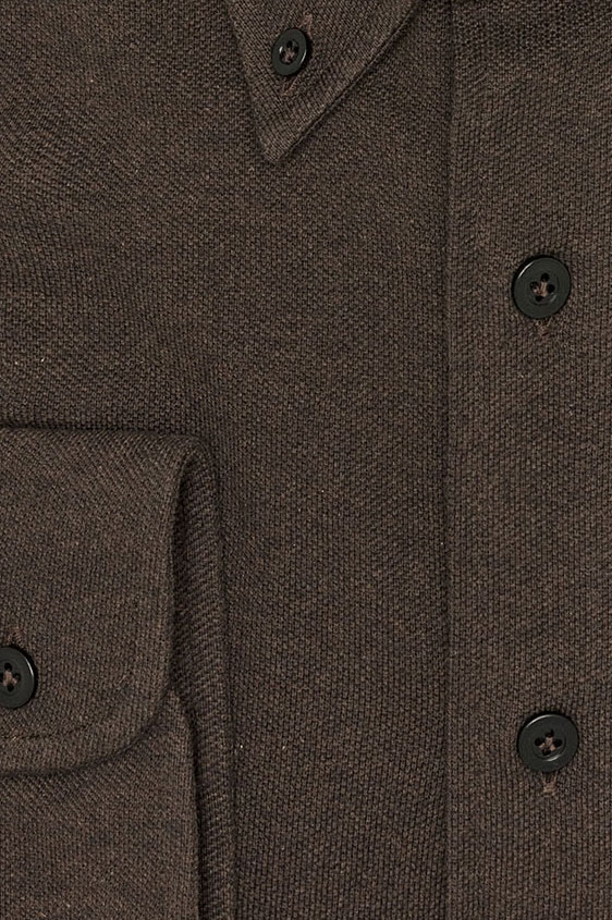 Сорочка-поло темно-коричневая