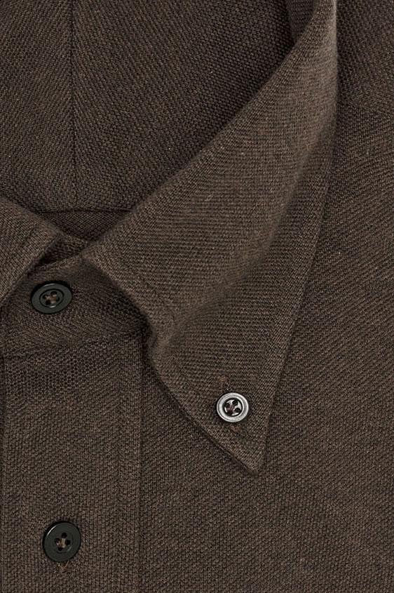 Сорочка-поло темно-коричневая