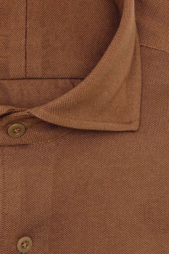 Сорочка-поло цвета карамель