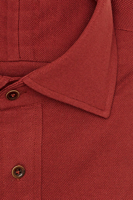 Сорочка-поло терракотовая