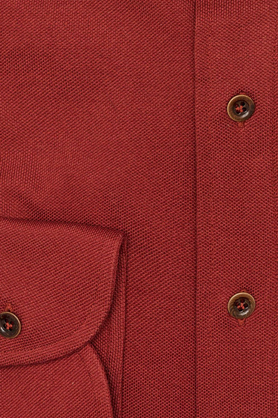 Сорочка-поло терракотовая