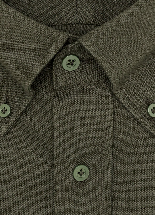 Сорочка-поло темно-зеленая