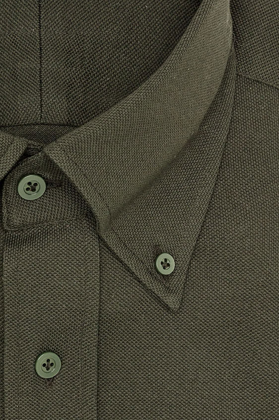 Сорочка-поло темно-зеленая