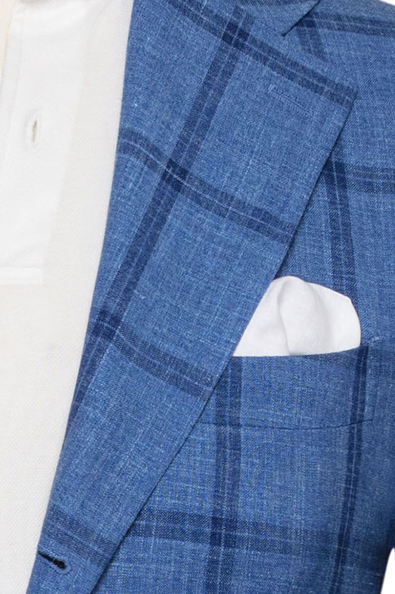 Костюм ярко-синий в крупную синюю клетку