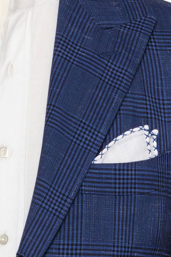 Костюм синий в темную клетку “гленчек”