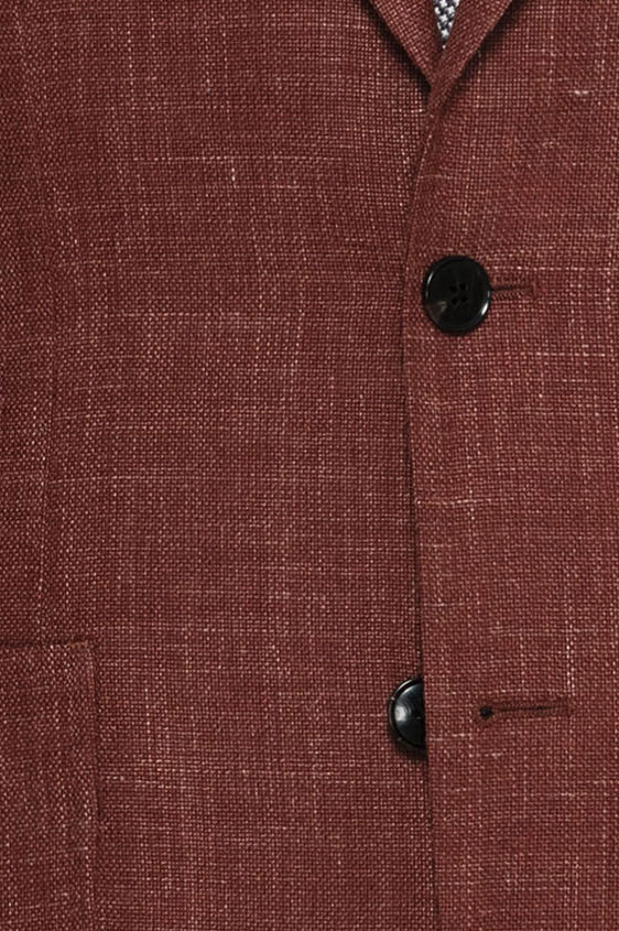 Костюм кирпичного цвета из шерсти с шелком