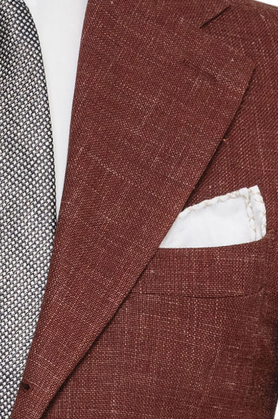 Костюм кирпичного цвета из шерсти с шелком