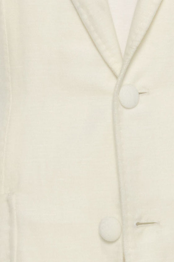Пиджак белый бархатистый