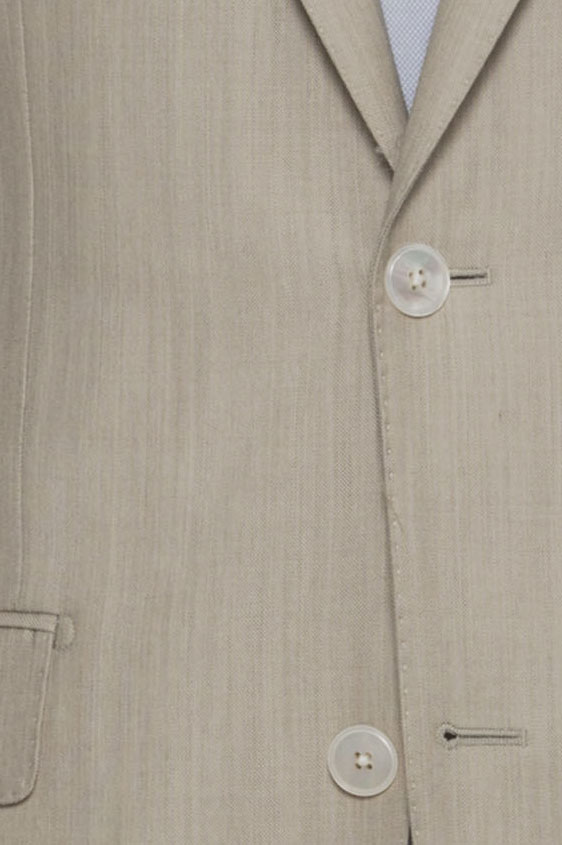 Костюм бежевый из шерсти зернистой фактуры