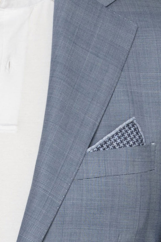 Костюм голубой в клетку “гленчек”