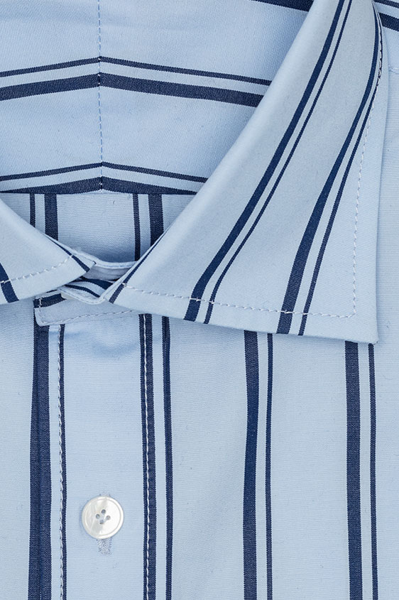 Сорочка голубая в синюю полоску
