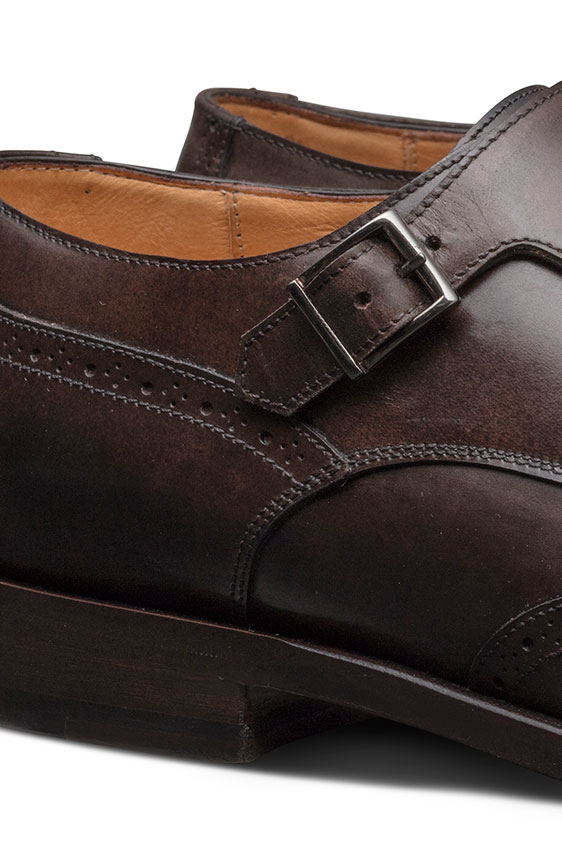 Темно-коричневые монки с брогированием