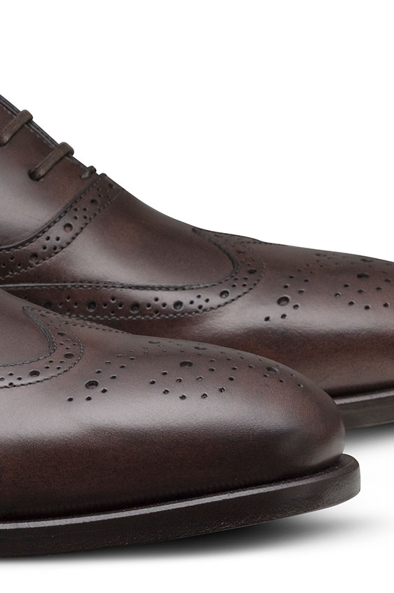 Темно-коричневые оксфорды с брогированием
