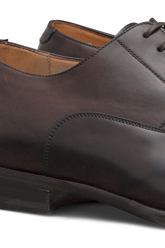Темно-коричневые оксфорды из кожи
