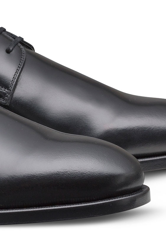 Черные дерби из натуральной кожи