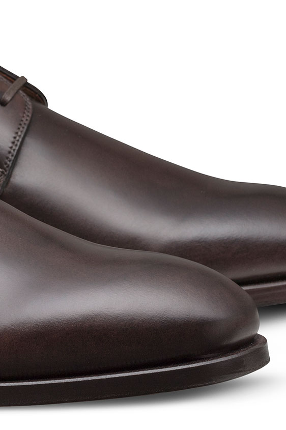 Темно-коричневые дерби из кожи