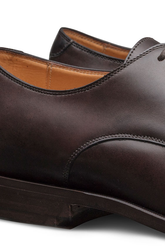 Темно-коричневые дерби из кожи