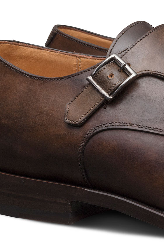 Коричневые монки из кожи