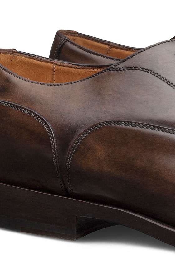 Коричневые оксфорды из кожи