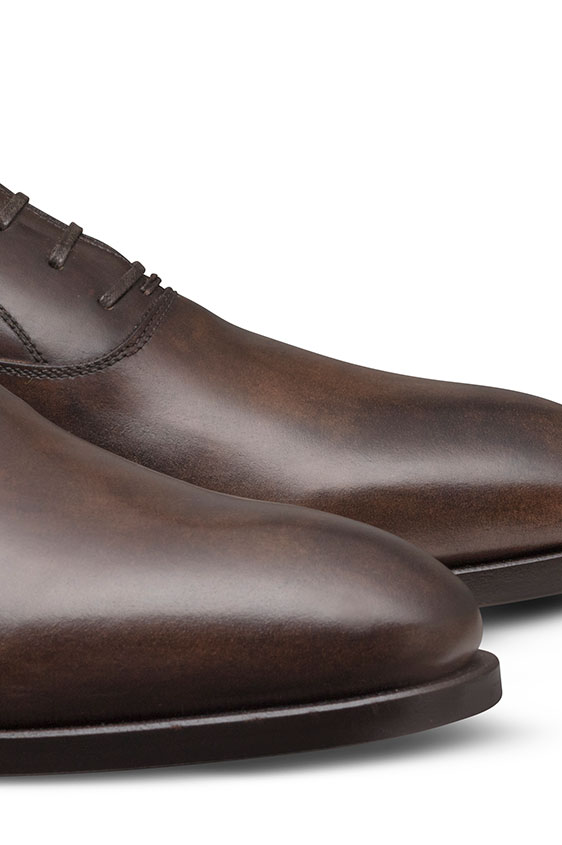 Коричневые оксфорды из кожи