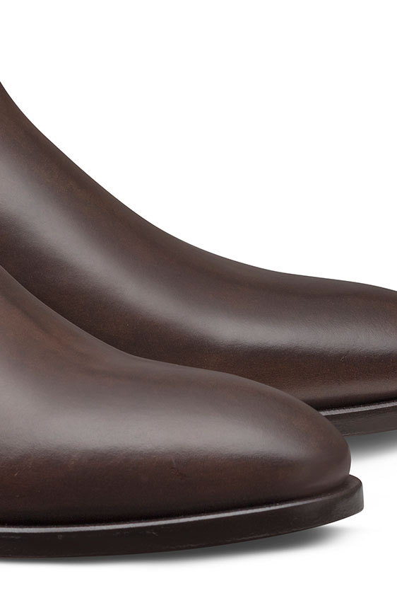 Коричневые ботинки челси из кожи