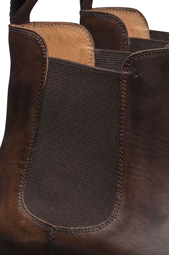 Коричневые ботинки челси из кожи