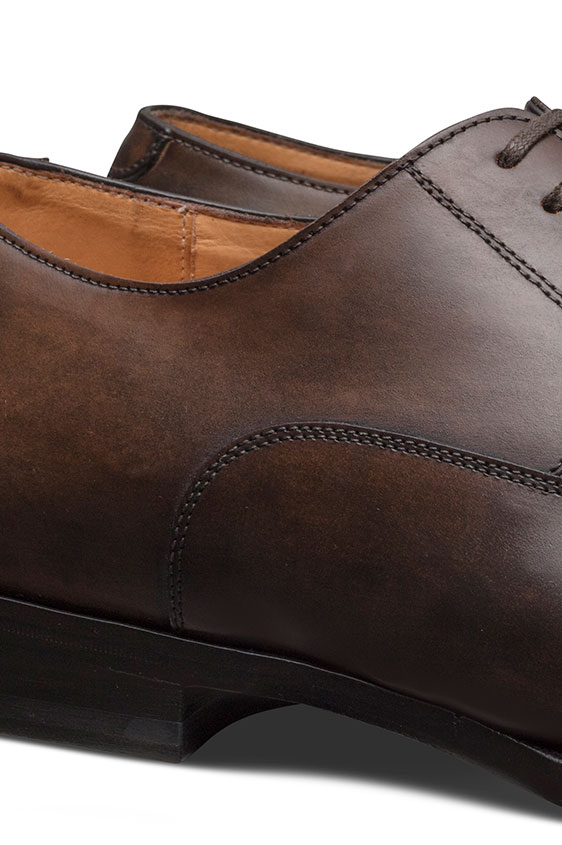 Коричневые оксфорды из кожи