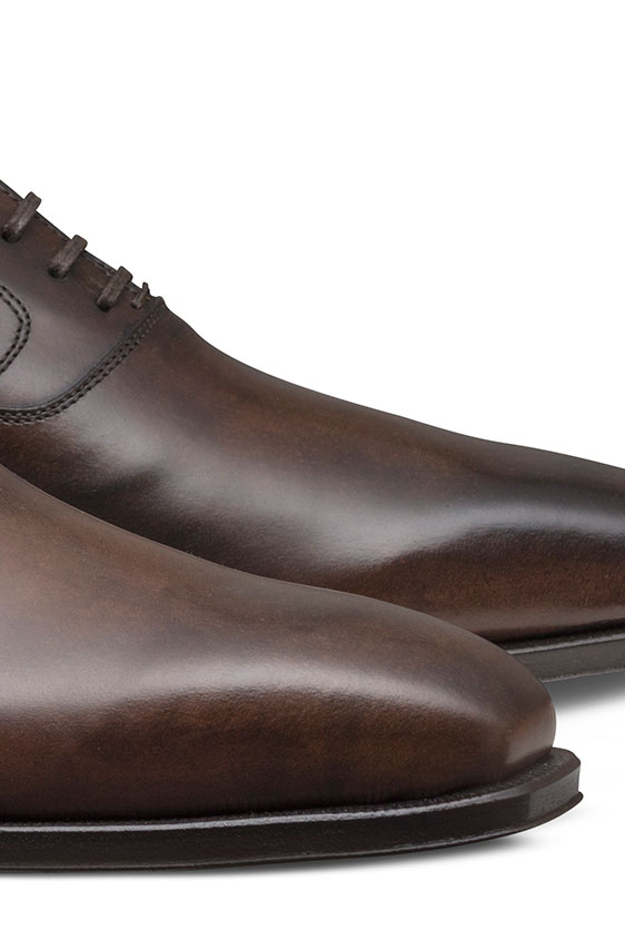 Коричневые оксфорды из кожи