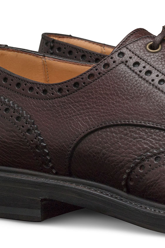 Дерби темно-коричневые с брогированием