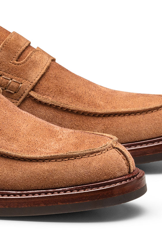 Пенни лоферы светло-коричневые из замши