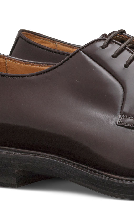 Темно-коричневые дерби из кожи