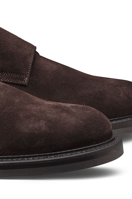 Монки темно-коричневые из замши