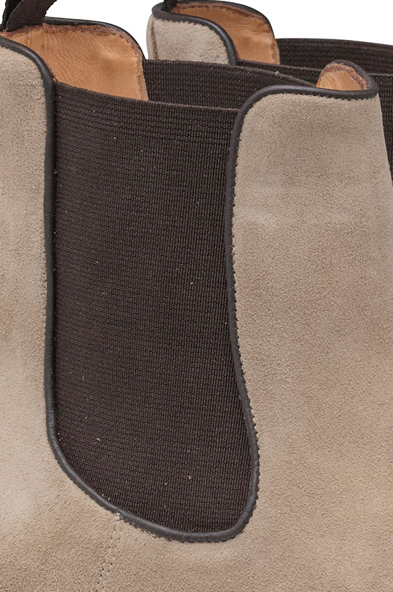 Замшевые бежевые челси