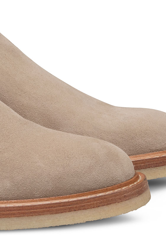 Замшевые бежевые челси