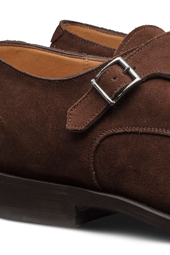 Коричневые монки из замши