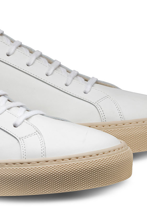 Кеды белые на шнуровке из кожи